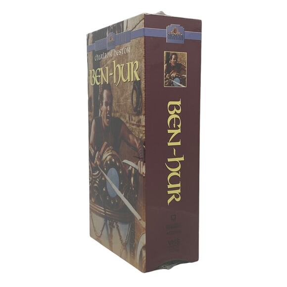 Charlton Heston - Ben-Hur Movie VHS 1996 2-Tape Set MGM Home Video 11 Oscars New - Picture 3 of 7